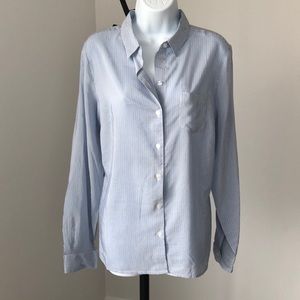 Limited blue and white pin stripe long sleeve